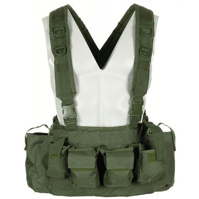 MFH Chest Rig gilet tattico 9 tasche, verde OD