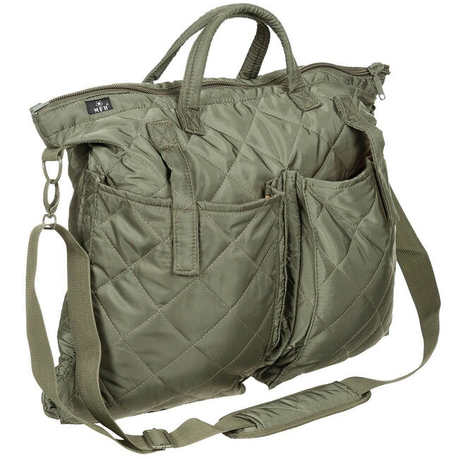 MFH BW borsa per casco gonfiabile con tracolla, verde OD