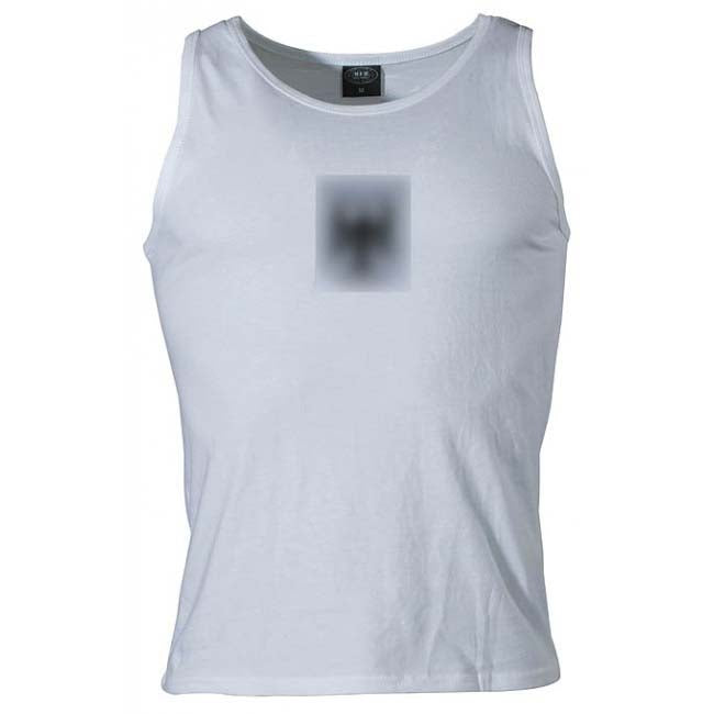 MFH canottiera uomo bianco con stampa bw aquila 160g/m2, bianco