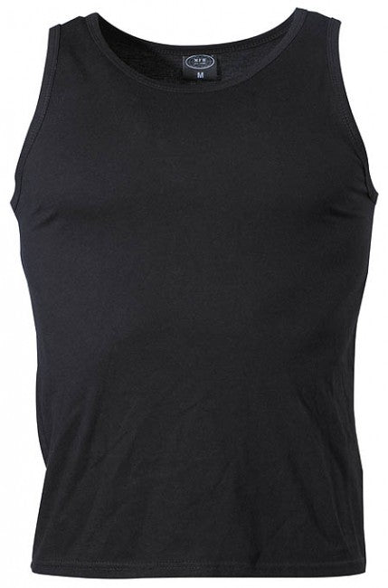 MFH Canottiera da uomo, nera, 160g/m2