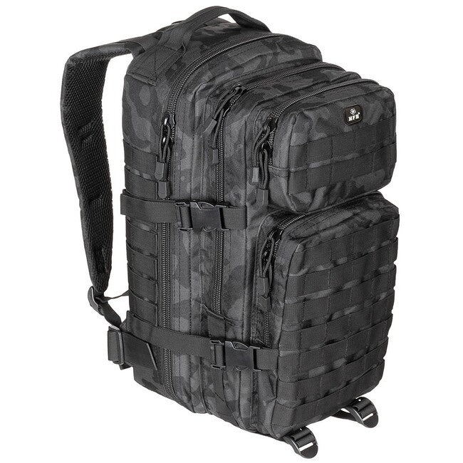 MFH US Assault Backpack, Night Camo, 30L