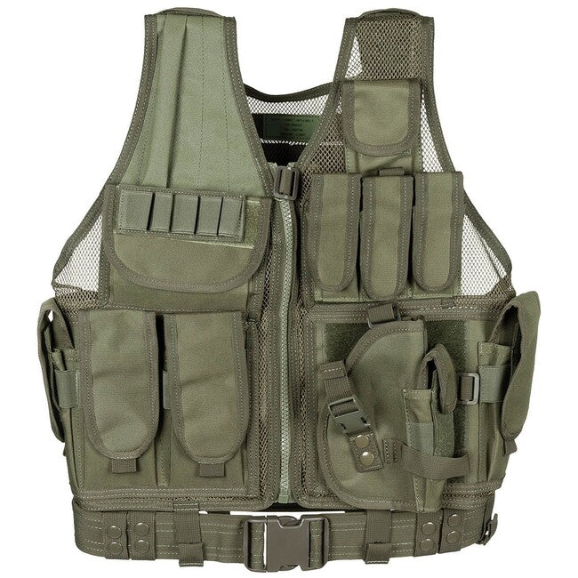 MFH Gilet USMC con cintura, verde OD