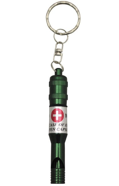 MFH Fischietto di soccorso in alluminio, verde