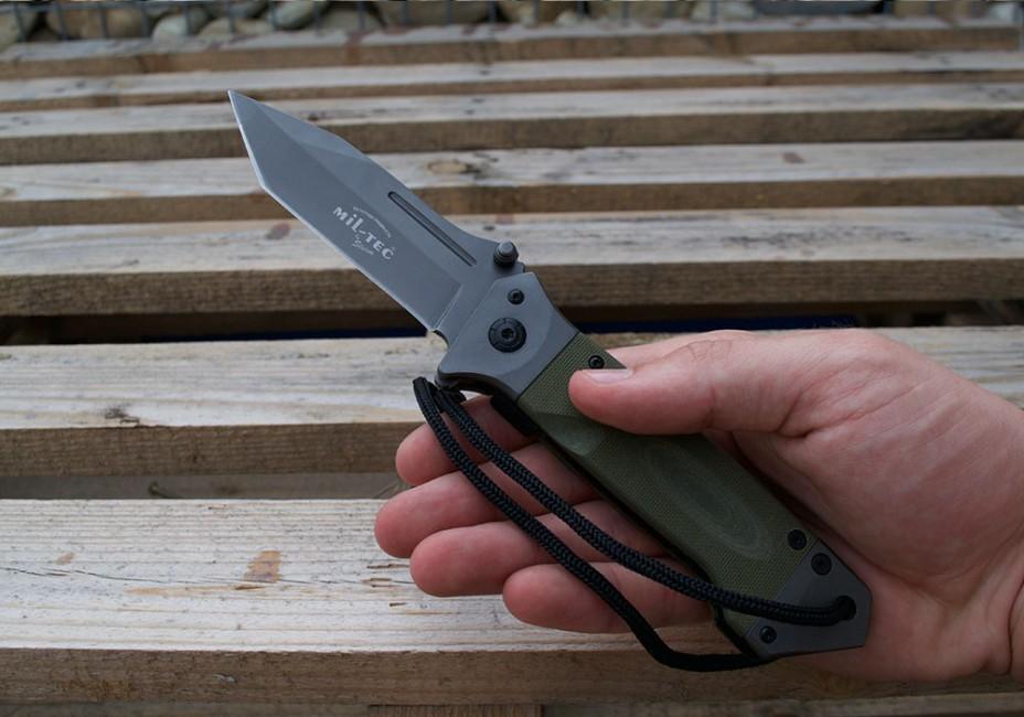 Mil-Tec DA35 coltello pieghevole 22cm, oliva