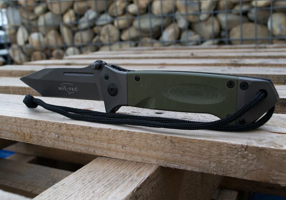 Mil-Tec DA35 coltello pieghevole 22cm, oliva