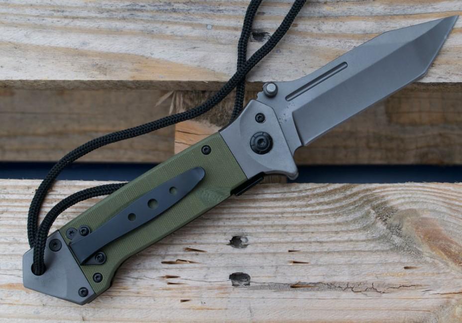 Mil-Tec DA35 coltello pieghevole 22cm, oliva