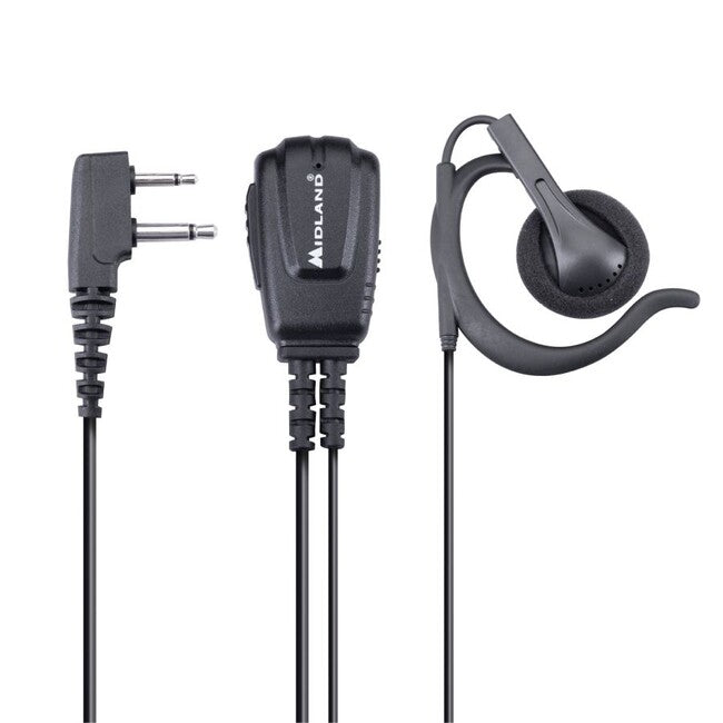 Midland MA24-l Pro headset con ptt e connettore 2-pin Midland