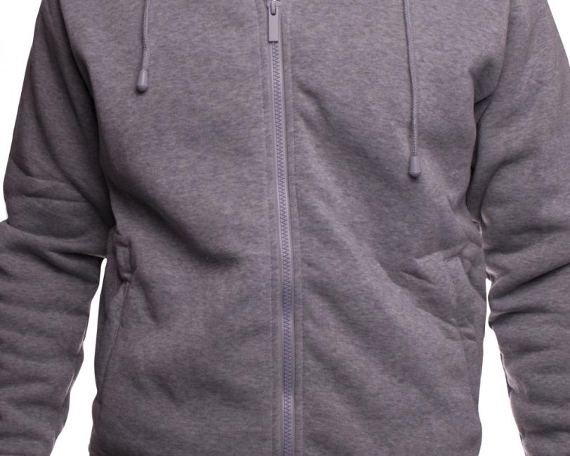O&T Paulo High Zipper felpa, grigia