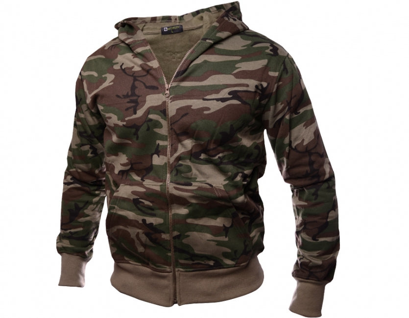 O&T Andskin Zipper felpa, woodland