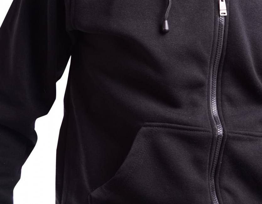 O&T Paulo High Zipper felpa, nera