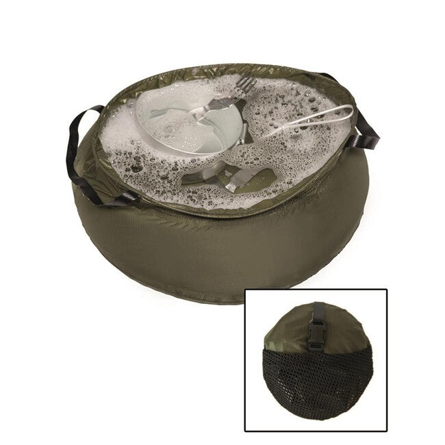 Mil-Tec 10L borsa pieghevole r/s in nylon, oliva