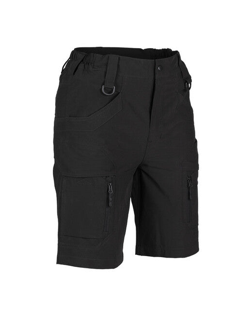 Mil-Tec Assault pantaloni corti elastici, neri