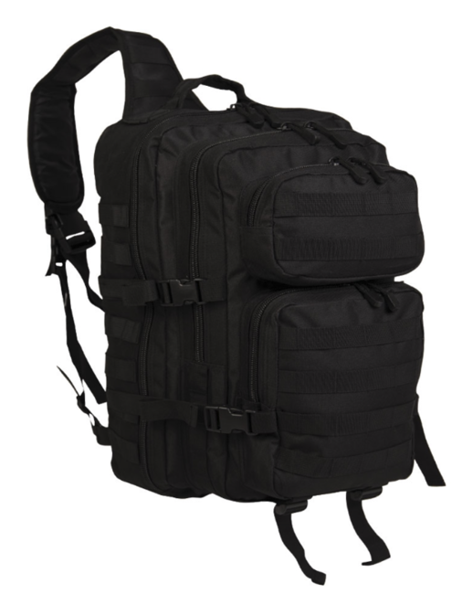 Mil-Tec Assault Large zaino monospalla, nero 29L