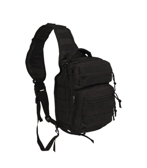 Mil-Tec Assault small zaino monospalla, nero 10L