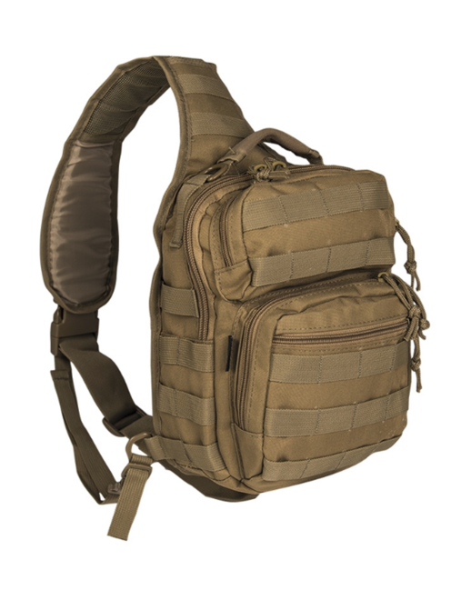 Mil-Tec Assault small zaino monospalla, Coyote 10L