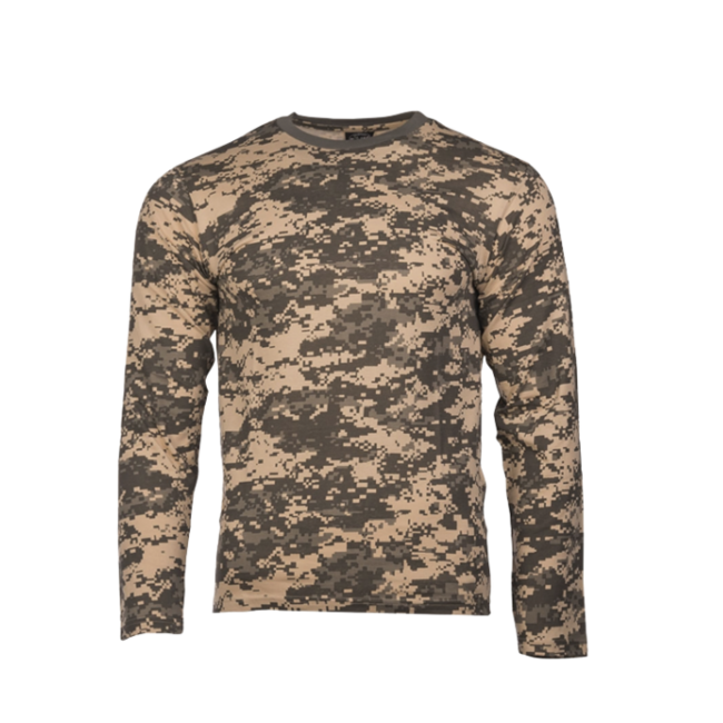 Mil-Tec T-shirt in cotone a maniche lunghe, at-digital