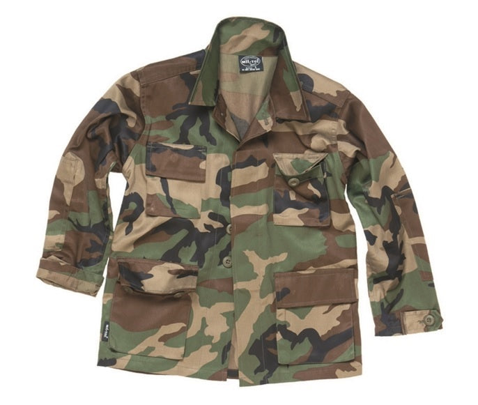 Mil-Tec BDU camicia per bambini, Woodland