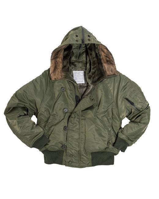 Mil-Tec N-2B Basic giacca Pilota con cappuccio, oliva