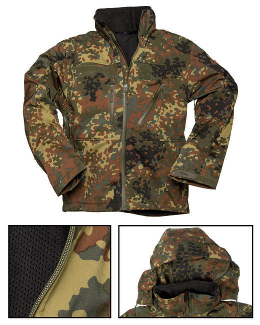 Mil-Tec SCU 14 giacca Softshell, flecktarn