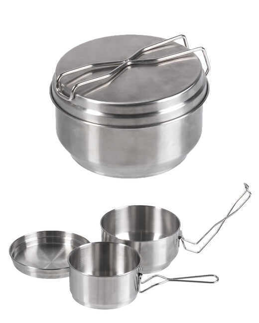 Mil-Tec Czech utensili da cucina 3 pezzi in acciaio inox