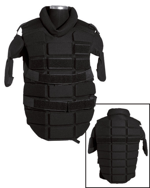 Mil-Tec Protezione del petto per polizia antisommossa, nero