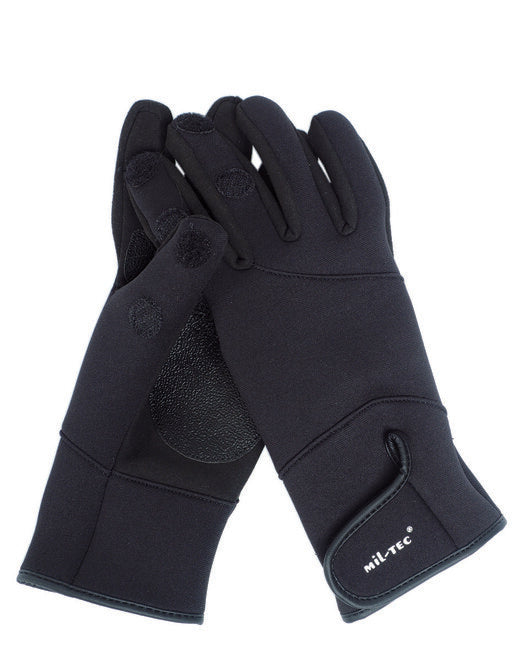 Mil-Tec Guanti da tiro in Neoprene nero/amaro