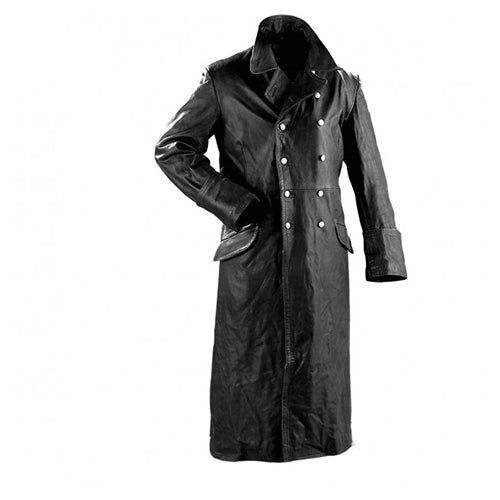 Mil-Tec cappotto in pelle nera