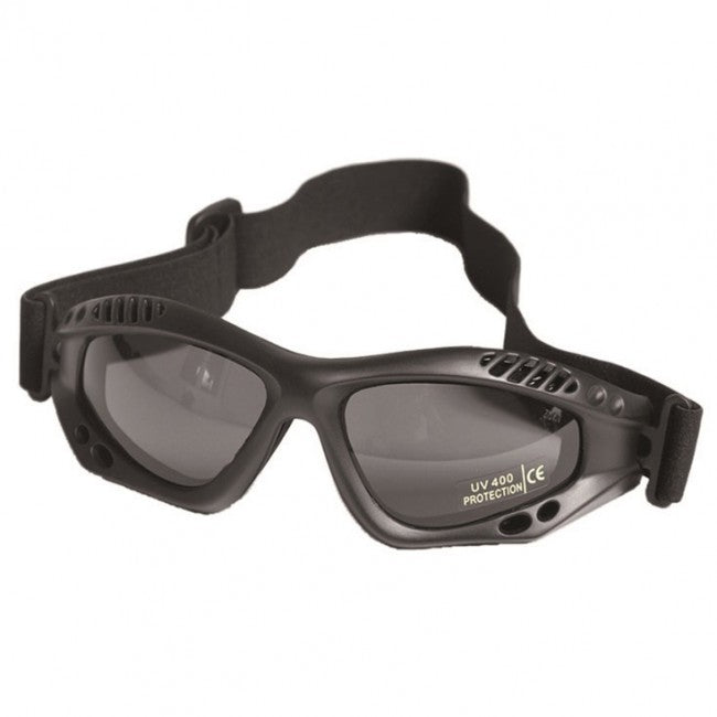 Mil-Tec Commando Smoke occhiali protettivi, nero