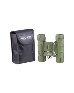 Mil-Tec 10x25 GEN II daljnogled s prhljasto površino in tokom, gozdni vzorec