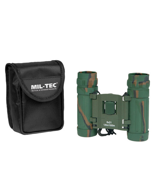 Mil-Tec Binocolo 8x21 pieghevole, Woodland