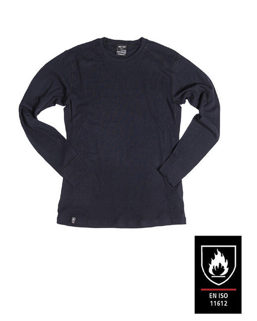 Mil-Tec Camicia a maniche lunghe ignifuga da uomo, blu Navy