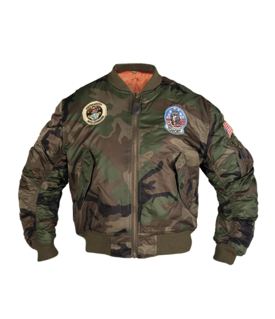 Mil-Tec giacca Bomber per bambini, Woodland