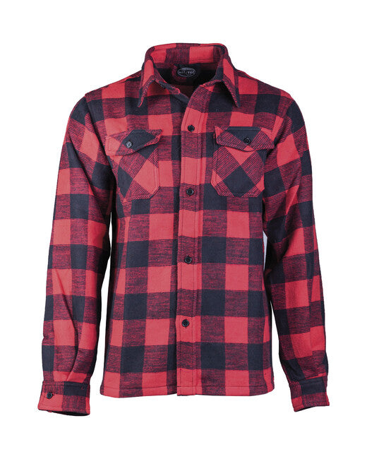 Mil-Tec Camicia Lumberjack nero/rosso