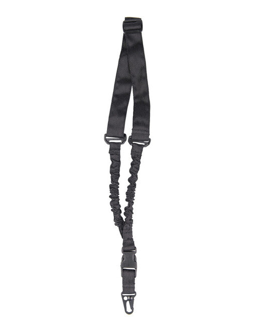 Mil-Tec Cinghia tattica a punto singolo con bungee, nero