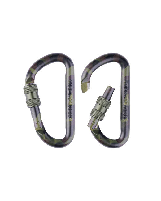 Mil-Tec Moschettone tattico 80 mm Woodland coppia