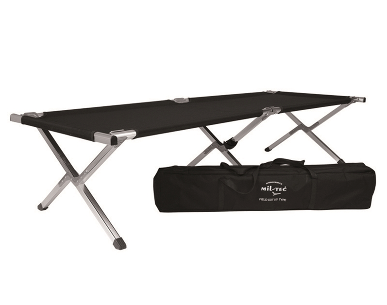 Mil-Tec sdraio da Campeggio pieghevole 190 x 66 x 42 cm, nero