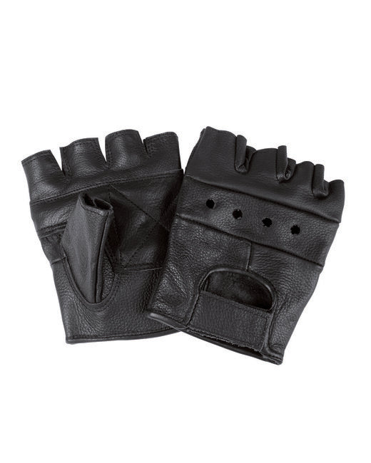 Mil-Tec Guanti senza dita in pelle