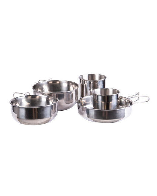 Mil-Tec Kitchen in acciaio inox 5 pezzi.