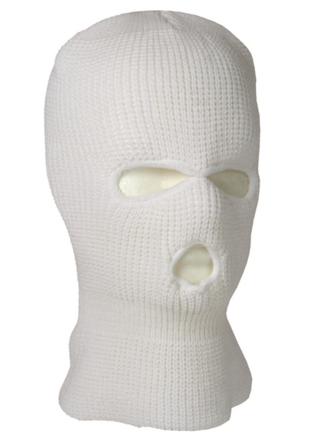 Mil-Tec Cappuccio 3 fori, Bianco