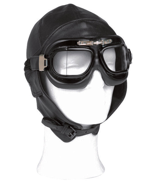 Mil-Tec FLY casco in pelle per l'aviazione, nero