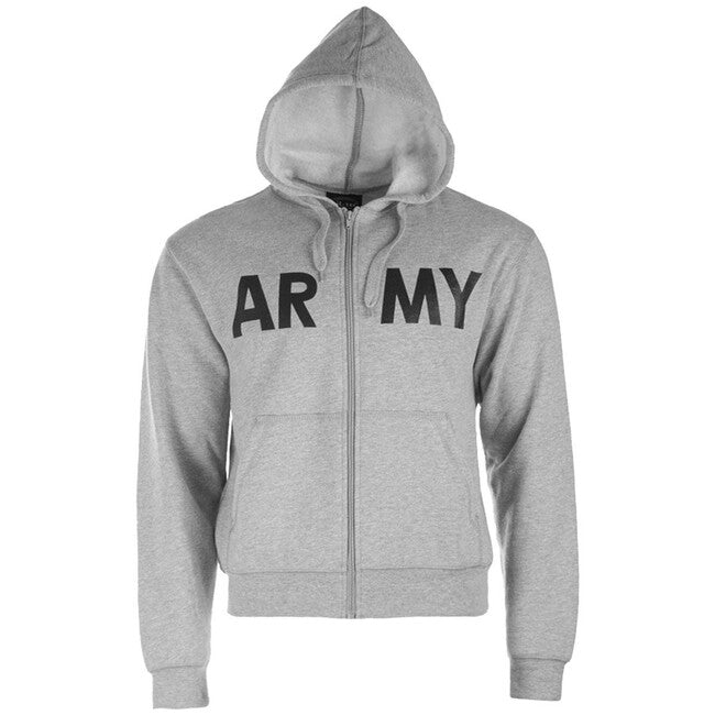 Mil-Tec felpa con cappuccio con zip Army, grigia