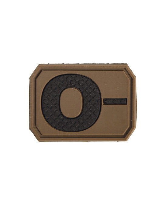 Mil-Tec Toppa in velcro 3D gruppo sanguigno 0, Coyote