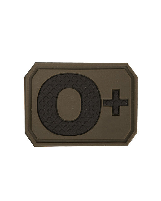 Mil-Tec cerotto in velcro 3D gruppo sanguigno 0+ verde