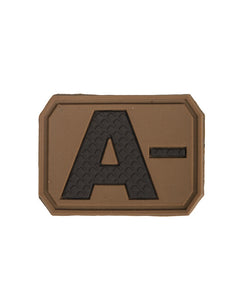 Mil-Tec Toppa in velcro 3D gruppo sanguigno A- , Coyote