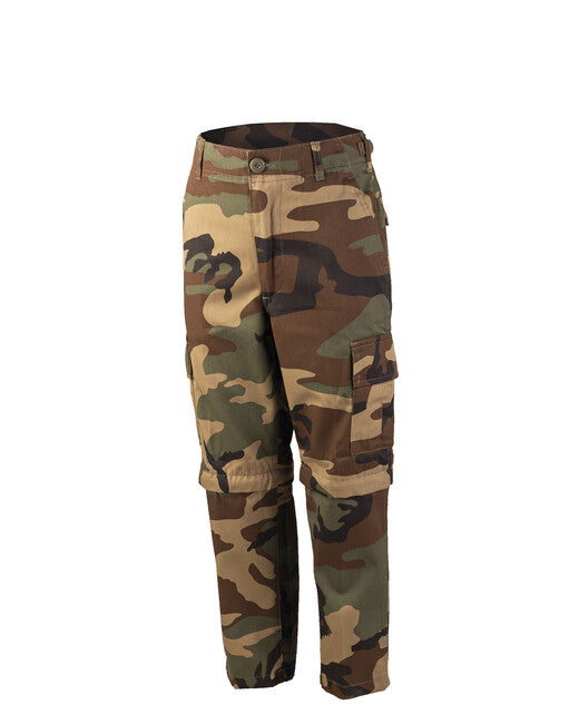 Mil-Tec Bambini pantaloni us bdu zip-off, Woodland