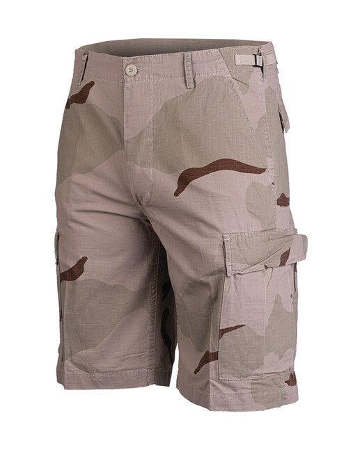 Mil-Tec Pantaloni corti tipo us bdu rip-stop prelavati , 3col. Deserto