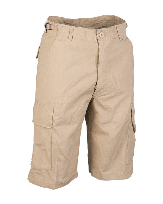 Mil-Tec Pantaloni corti US tipo BDU rip-stop prelavati, kaki