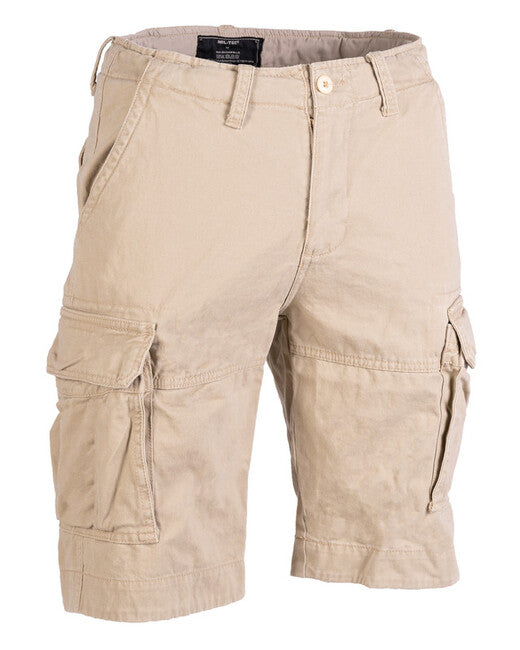 Mil-Tec Vintage pantalone corto in cotone kaki prelavato
