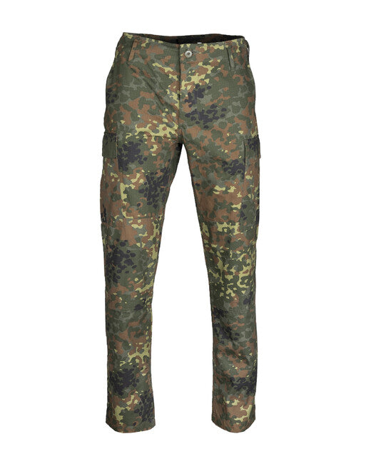 Mil-Tec Pantaloni US BDU slim fit Campo rip-stop flecktarn