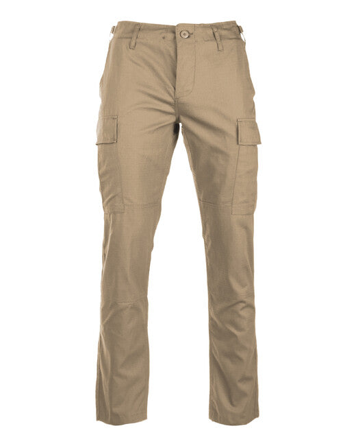 Mil-Tec Pantaloni US BDU slim fit field rip-stop, khaki